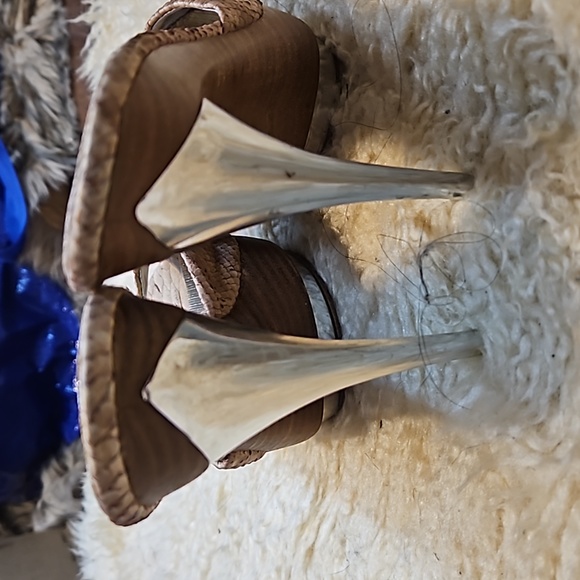 MARCIANO FISH SKIN PLATFORM HEELS - Picture 5 of 11